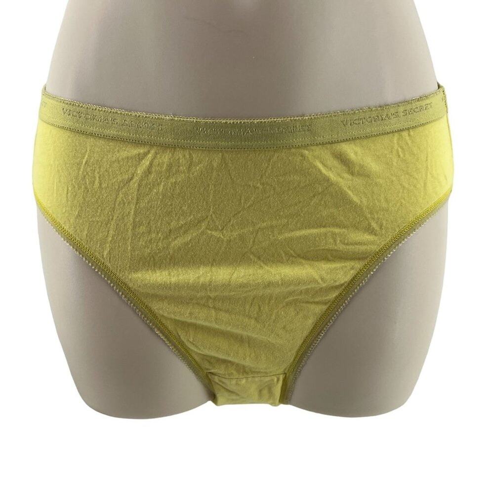 Victoria's Secret Golden Yellow Hi Leg Brief Cotton Size Medium